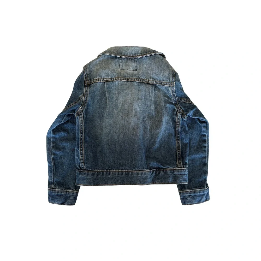 OshKosh B'gosh Kids Size 6 Blue Denim Jean Jacket‎ Button Front 100% Cotton